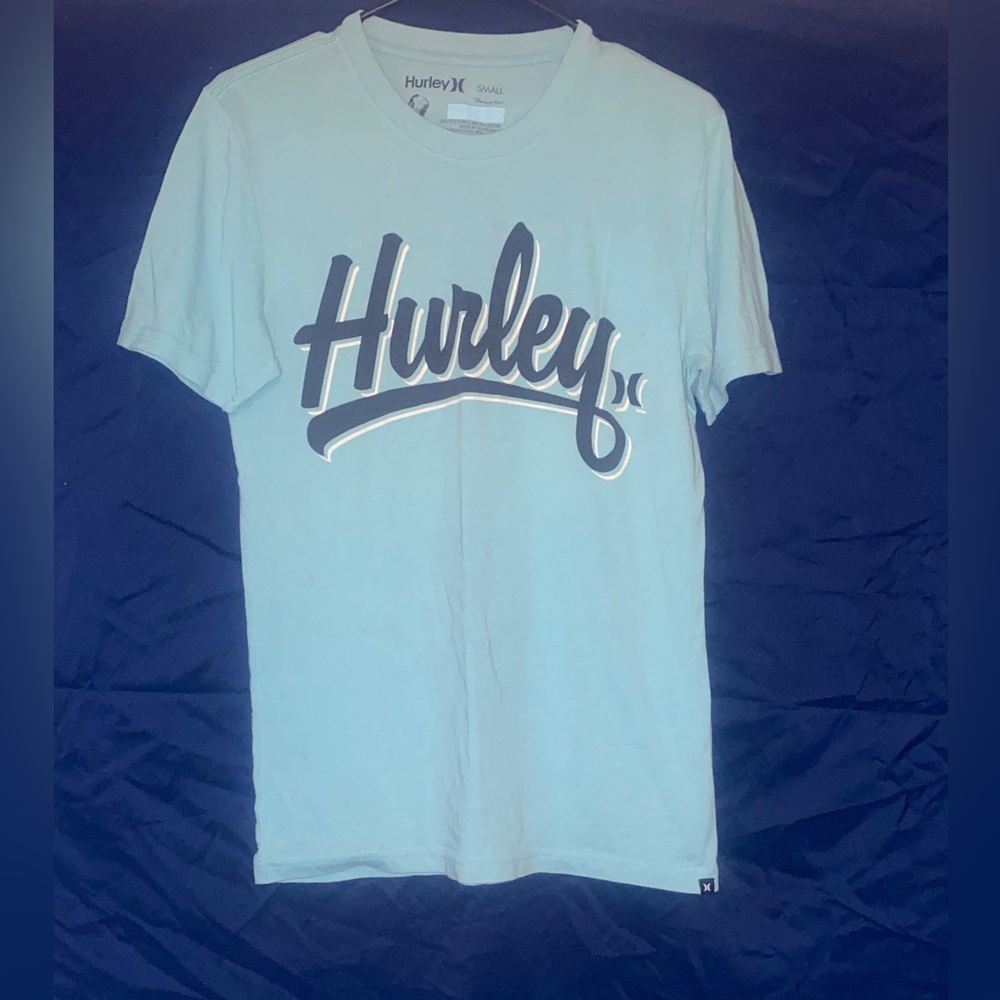 HURLEY BLUE AND BLACK MENS T-SHIRT SIZE SMALL